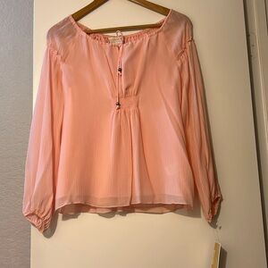 Michael kors pink 100 silk blouse.